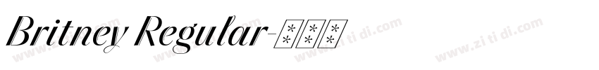 Britney Regular字体转换
